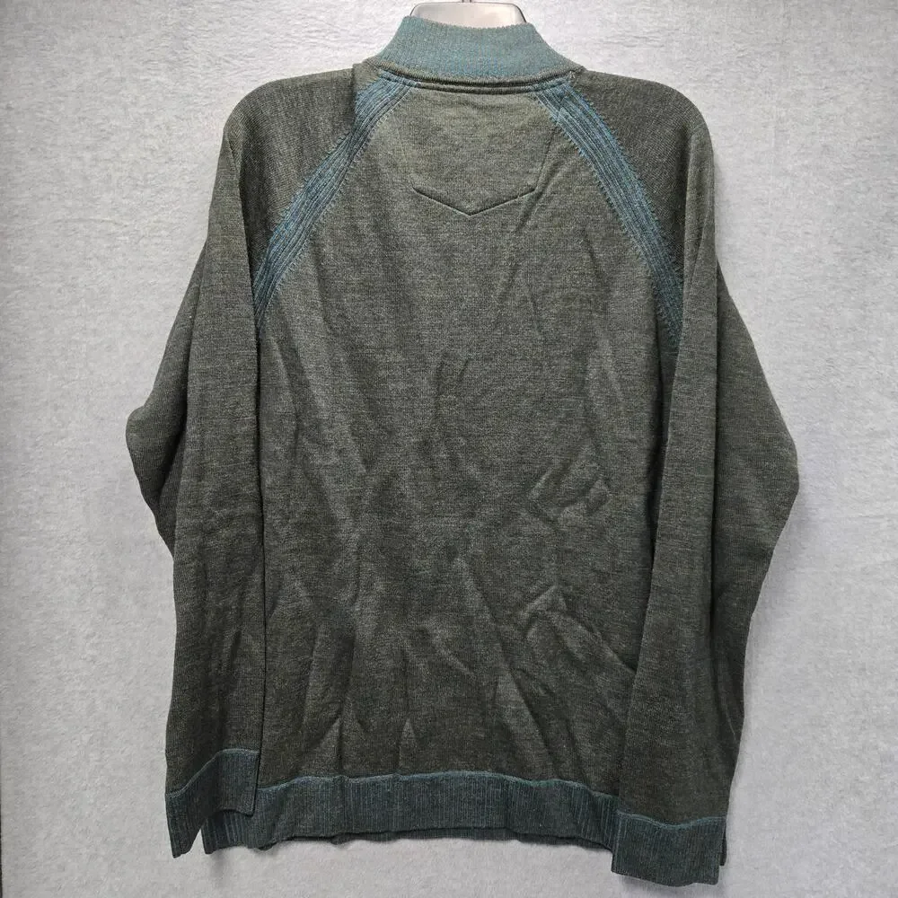 Robert Graham Quarter Zip Pullover Sweater Size Large